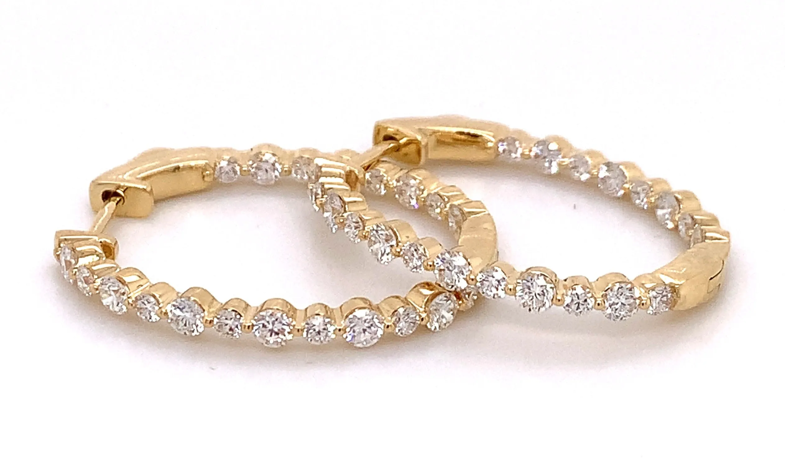 1.68ct tw Inside-out Diamond Hoop Earrings