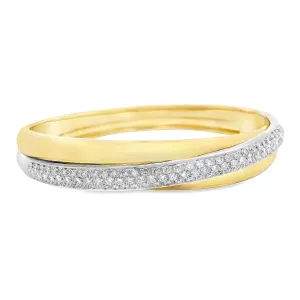 1.80ct 18k Yellow Gold Diamond Bangle