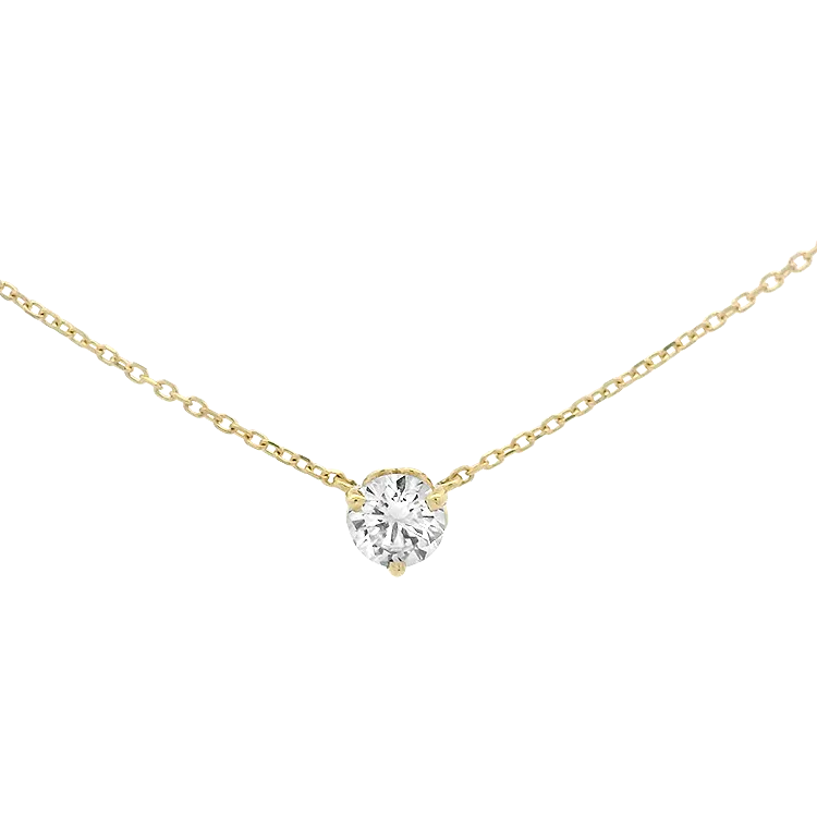 1870 Collection 14k Yellow Gold Diamond Solitaire Pendant