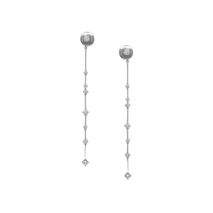 18ct White Gold Diamond Drop Earrings