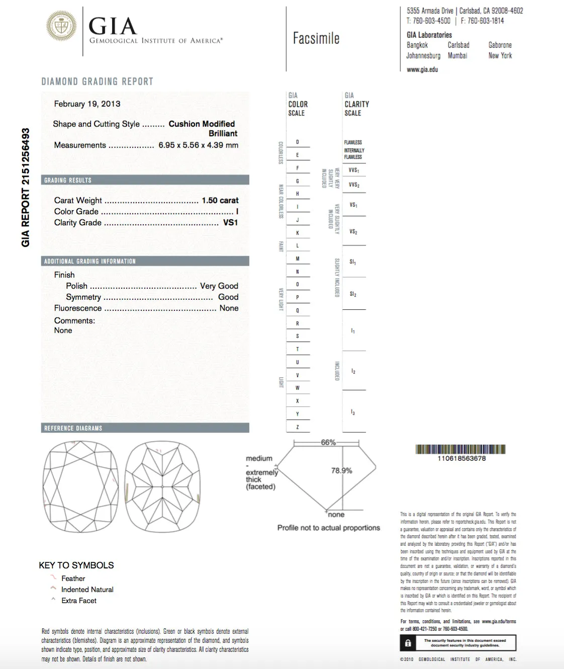 18K 1.5CT Cushion Cut Diamond Set With Two Trillion And Round Cut Diamonds