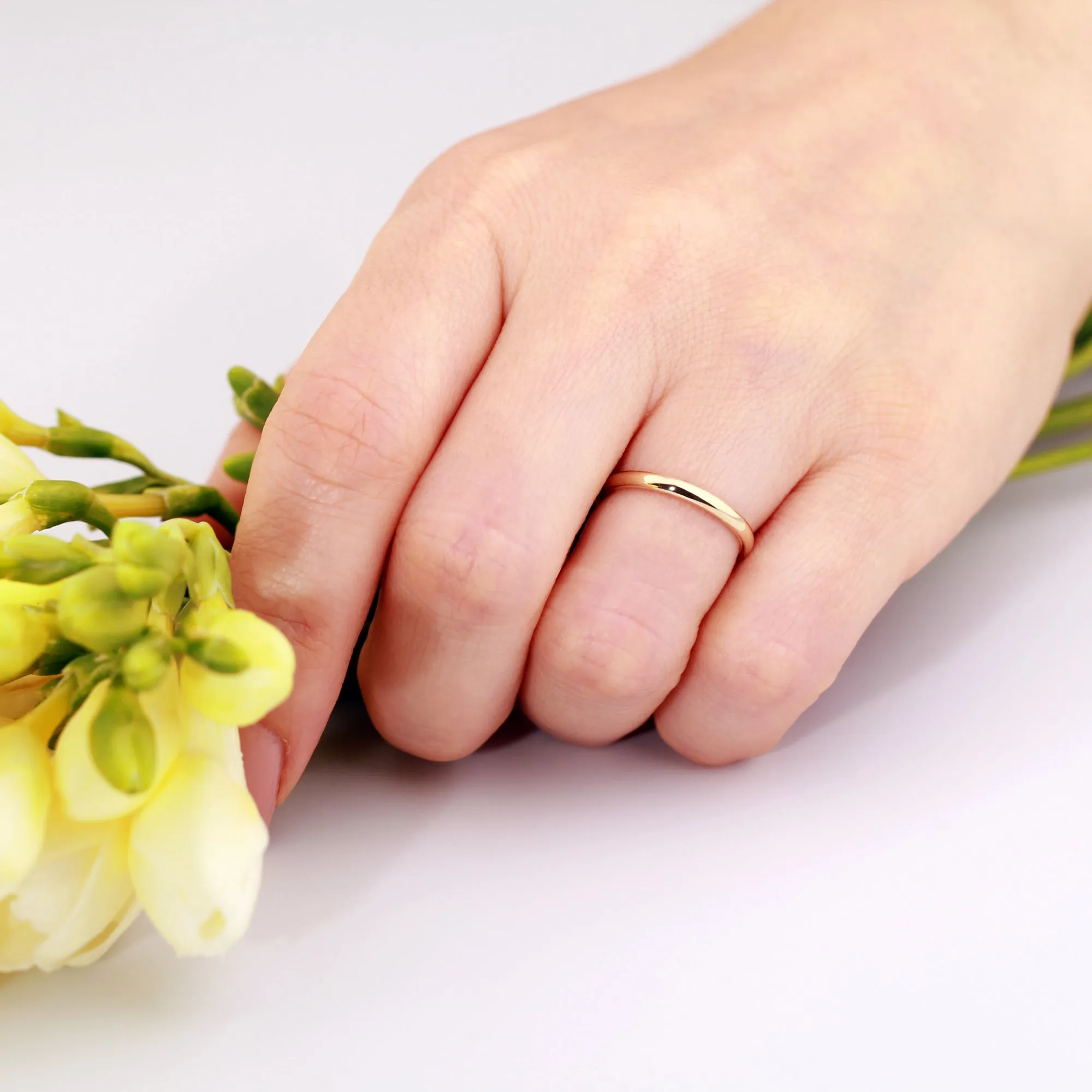 18K Gold 2mm Comfort Fit Wedding Ring