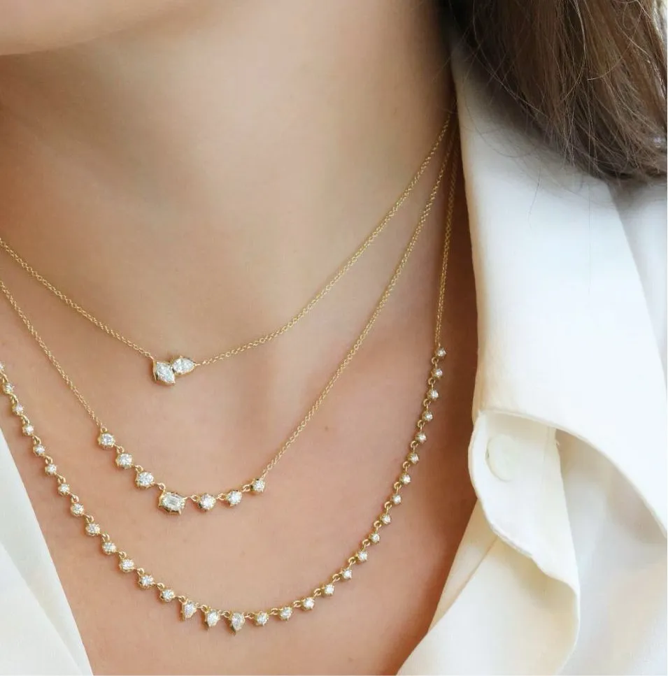 18K Gold Small "Envoy Riviera" Tennis-Style Diamond Necklace