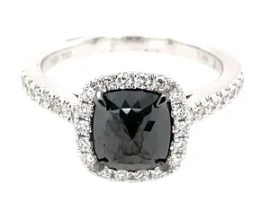 18K White Natural Diamond Ring Size 6.5