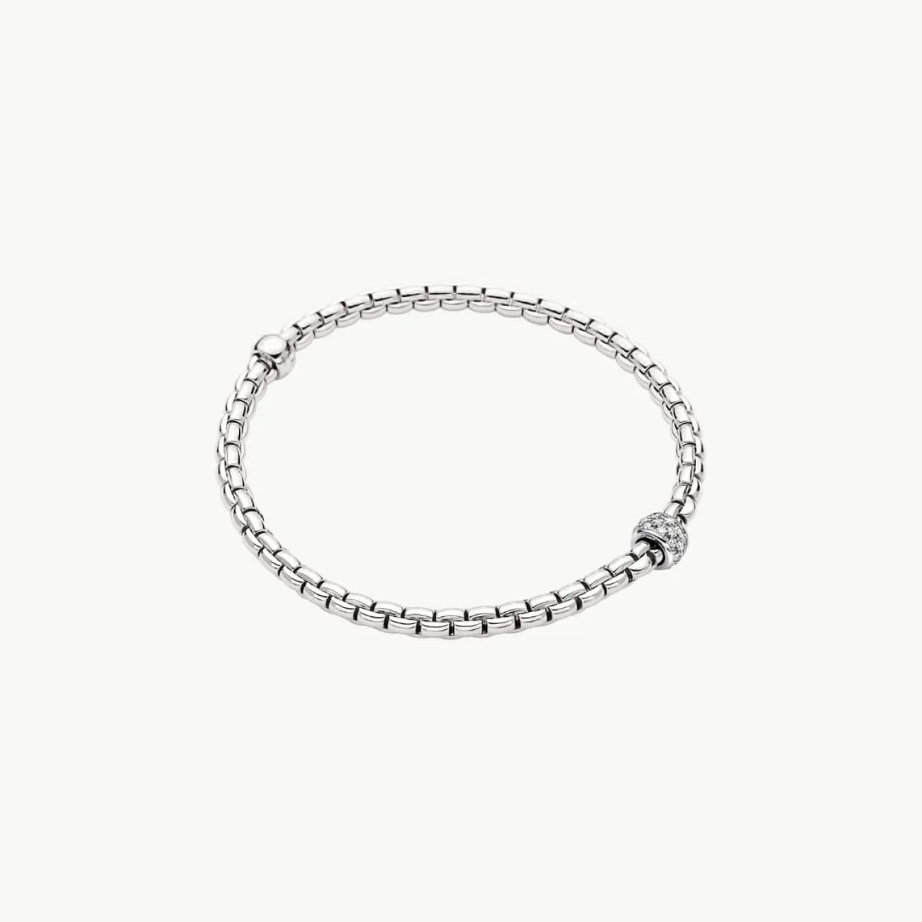 18KT WHITE GOLD EKA BRACELET SET  DIAMONDS
