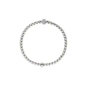 18KT WHITE GOLD EKA BRACELET SET  DIAMONDS