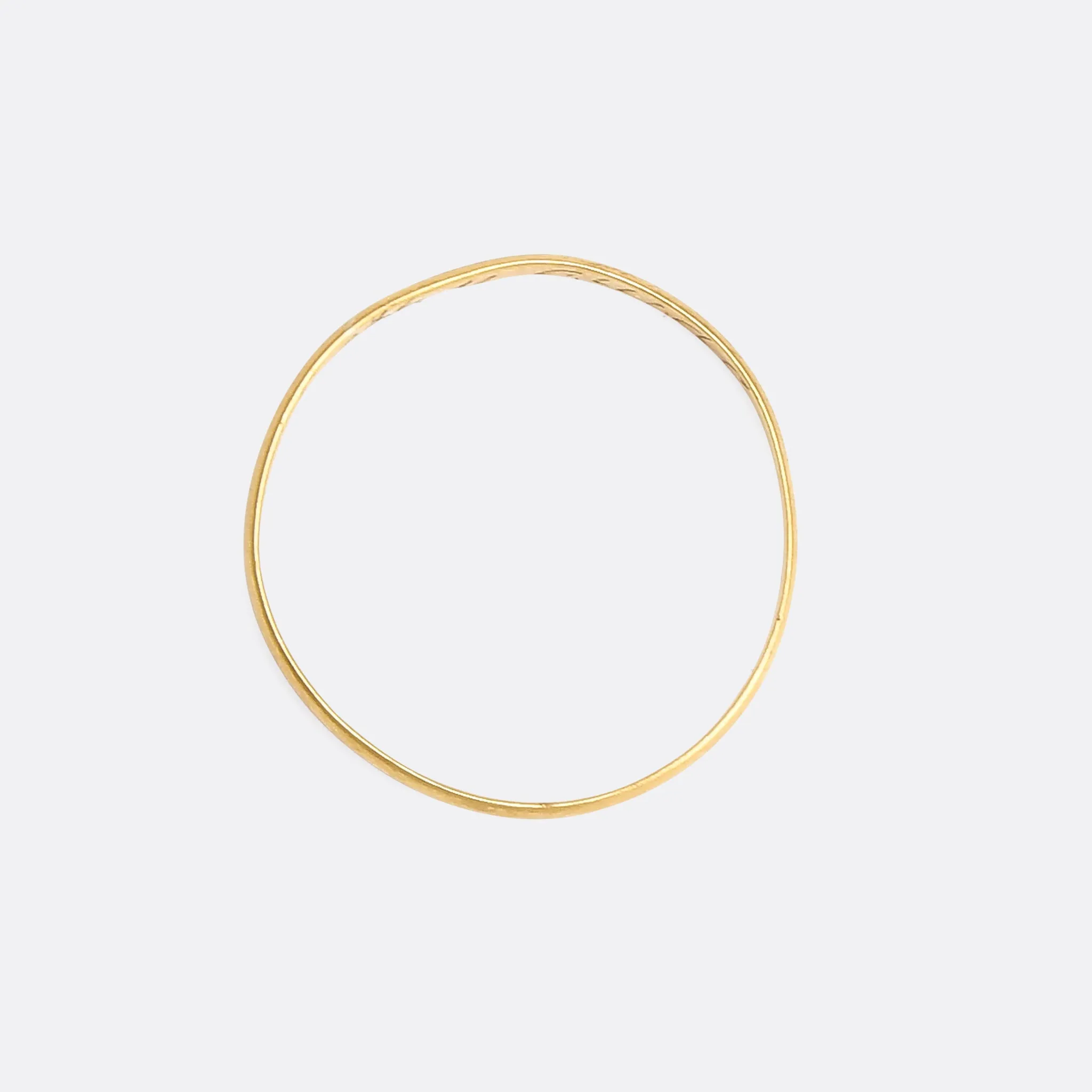 18th Century Gold Posy Ring "Let Virtue Be Thy Guide"