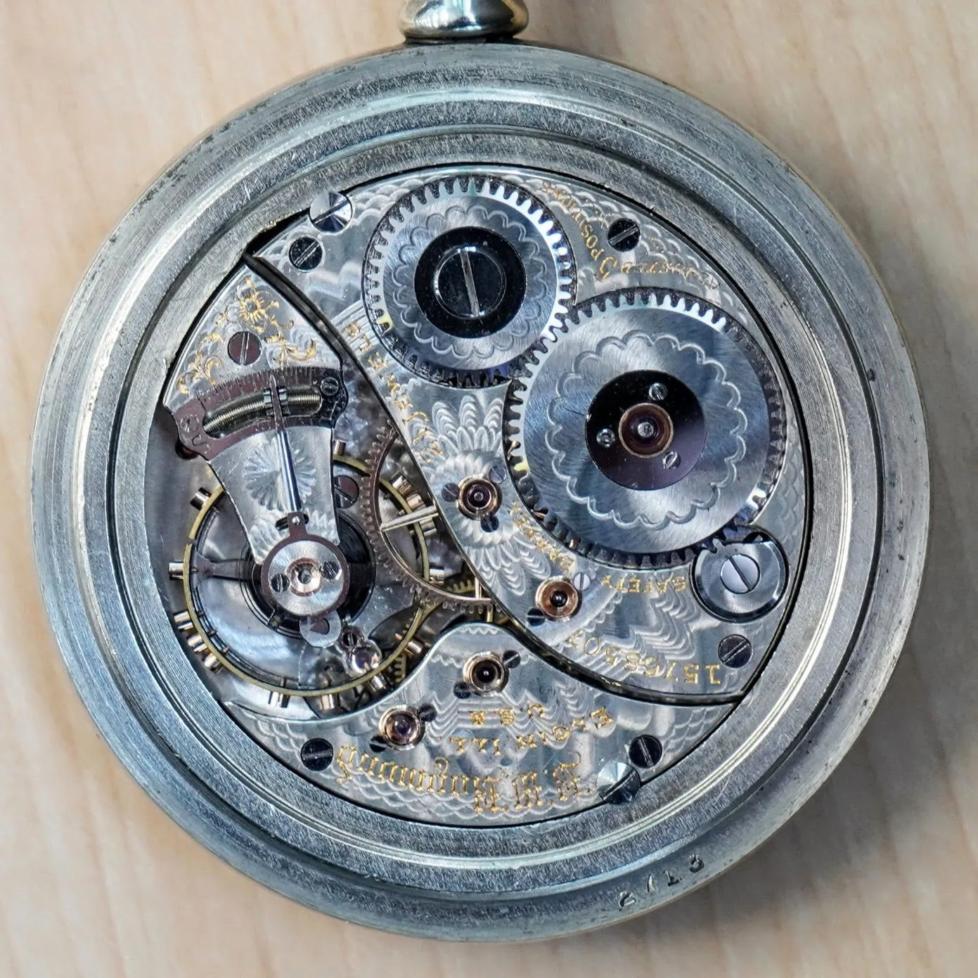 1911 ELGIN B.W. Raymond Rail Road Pocket Watch Ferguson Dial 18s Openface 21 Jewels