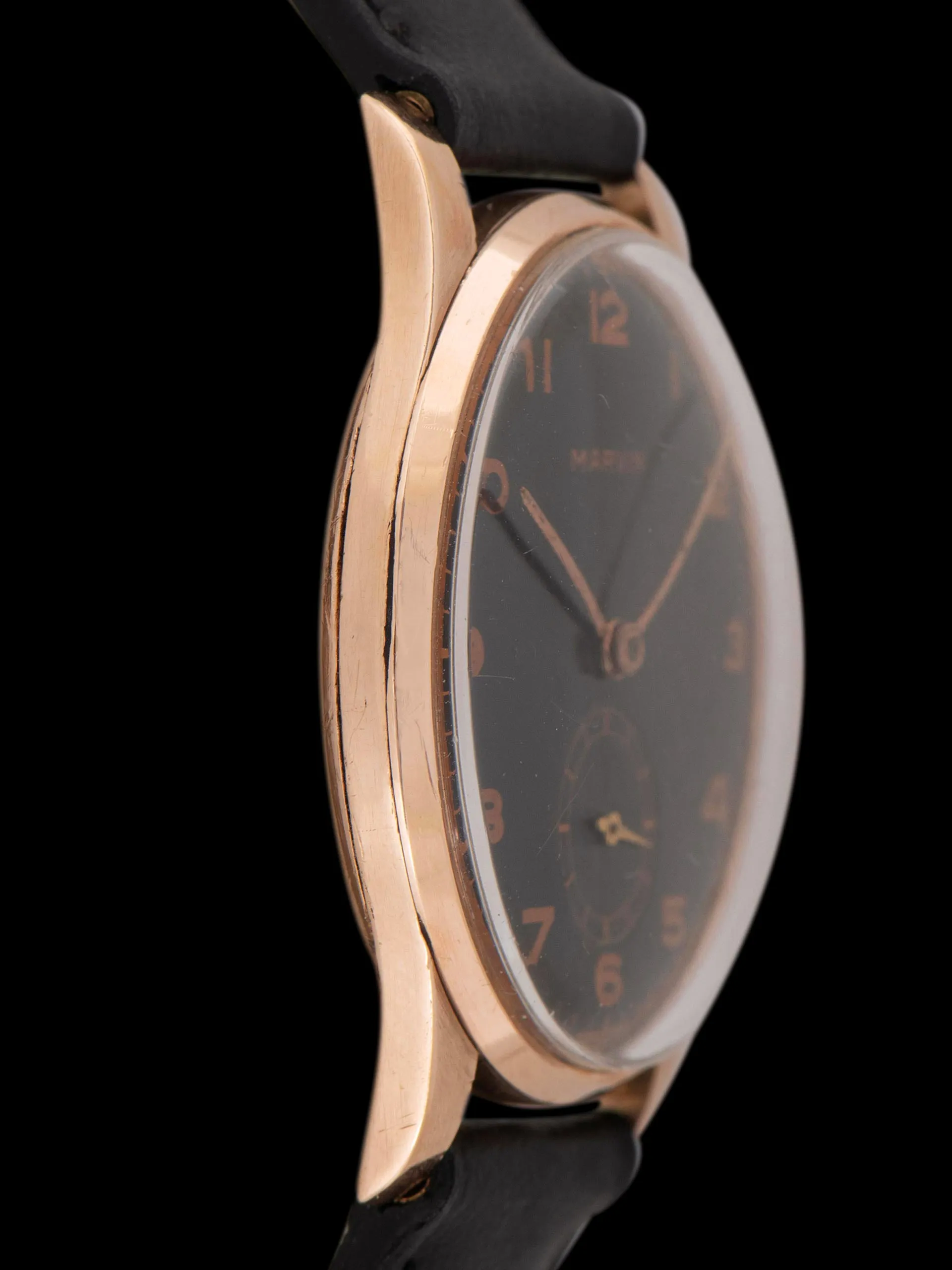 1940s Marvin Dress Watch 14K RG "Gilt" Dial