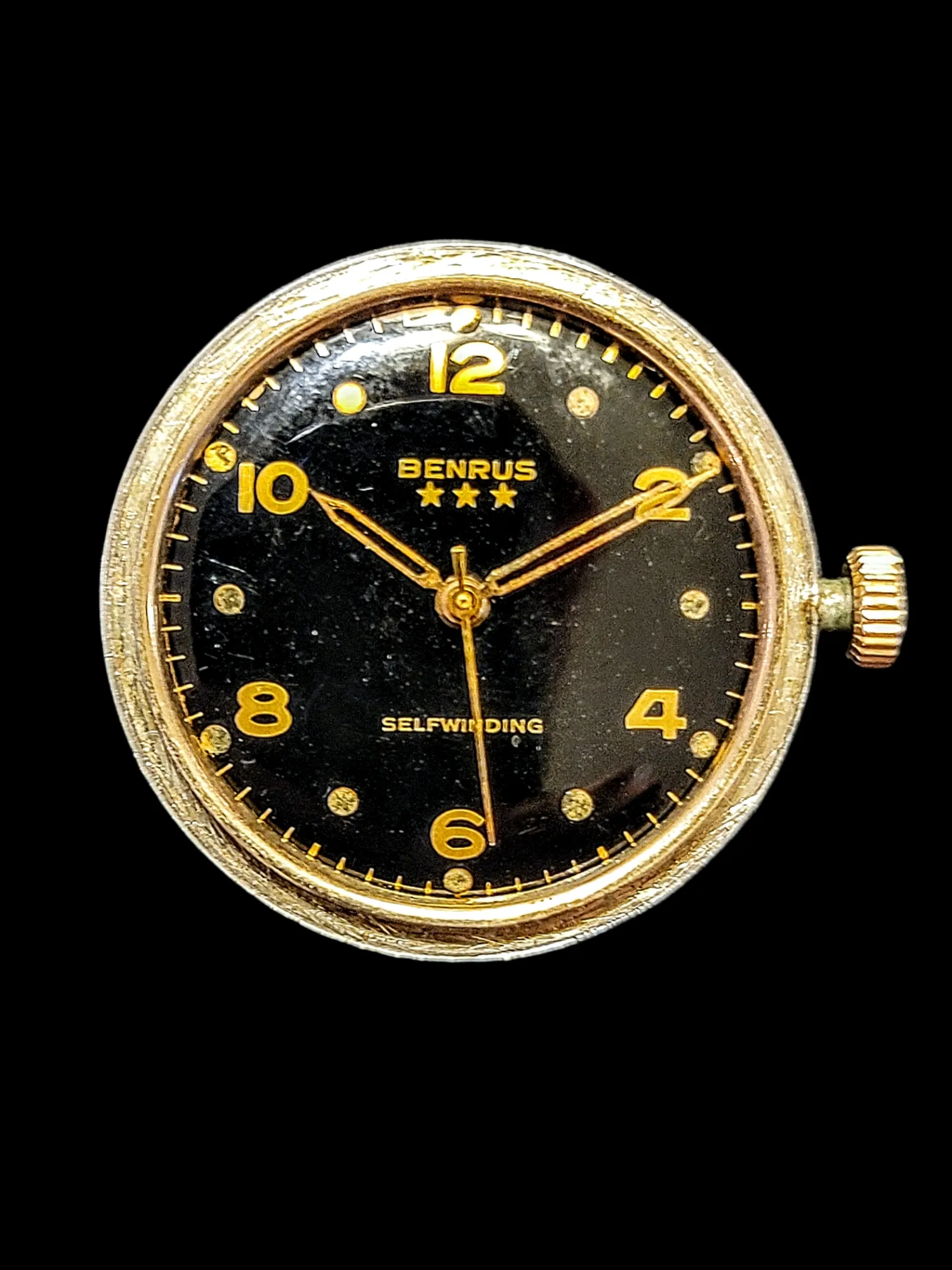 1950's  BENRUS Self-Winding Watch 17 Jewels Model CF 1 Cal. ETA 1256 Swiss