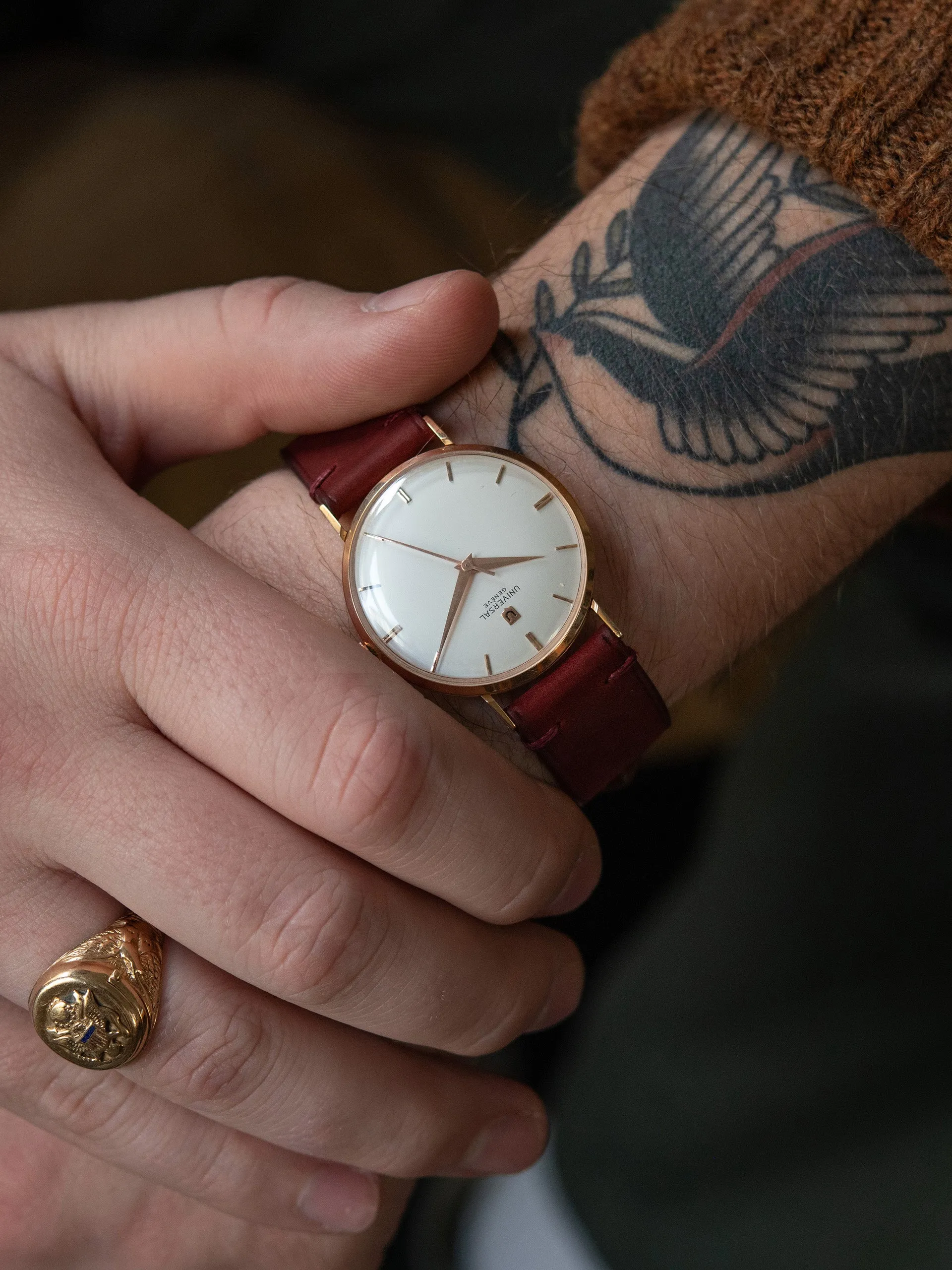 1950s Universal Geneve Calatrava (Ref. 111201 1) 18K Rose Gold