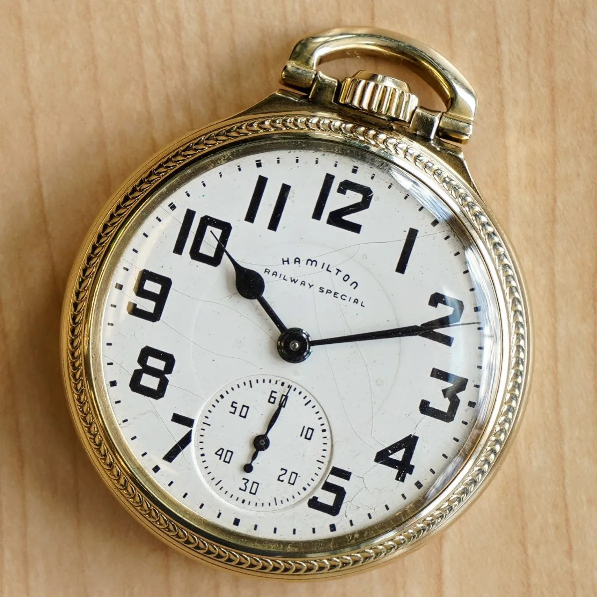 1953 HAMILTON Railway Special Pocket Watch 16s Grade 992B 21 Jewels Adj. Openface 10K RGP