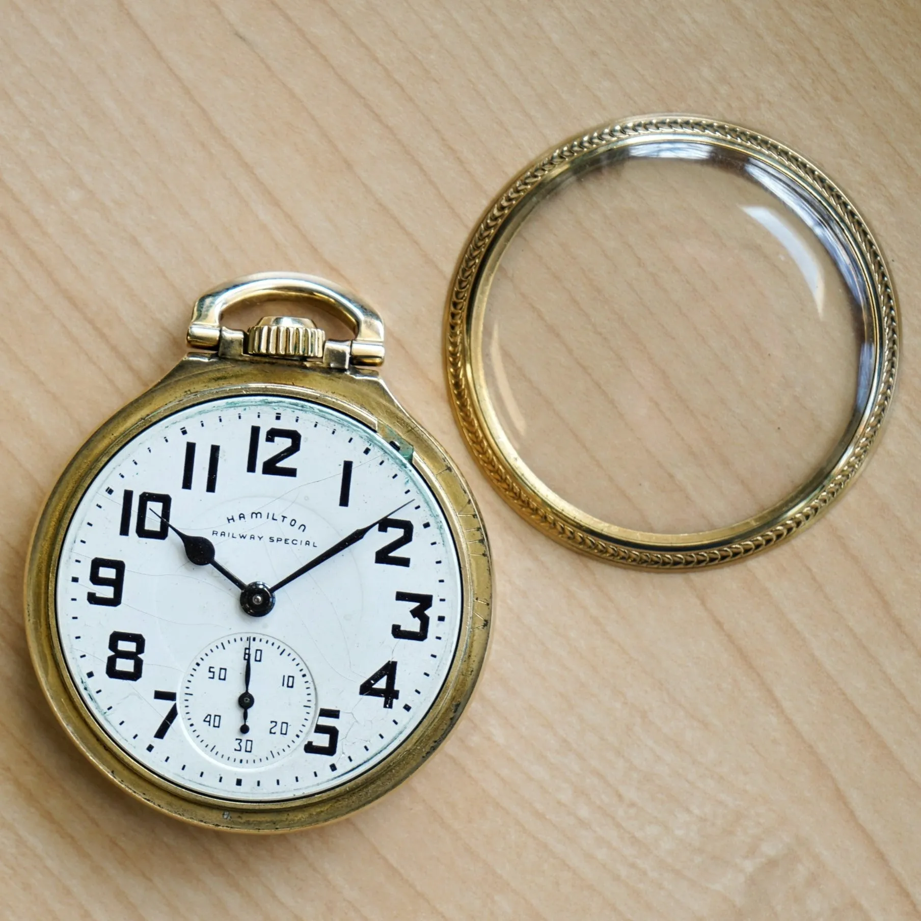 1953 HAMILTON Railway Special Pocket Watch 16s Grade 992B 21 Jewels Adj. Openface 10K RGP