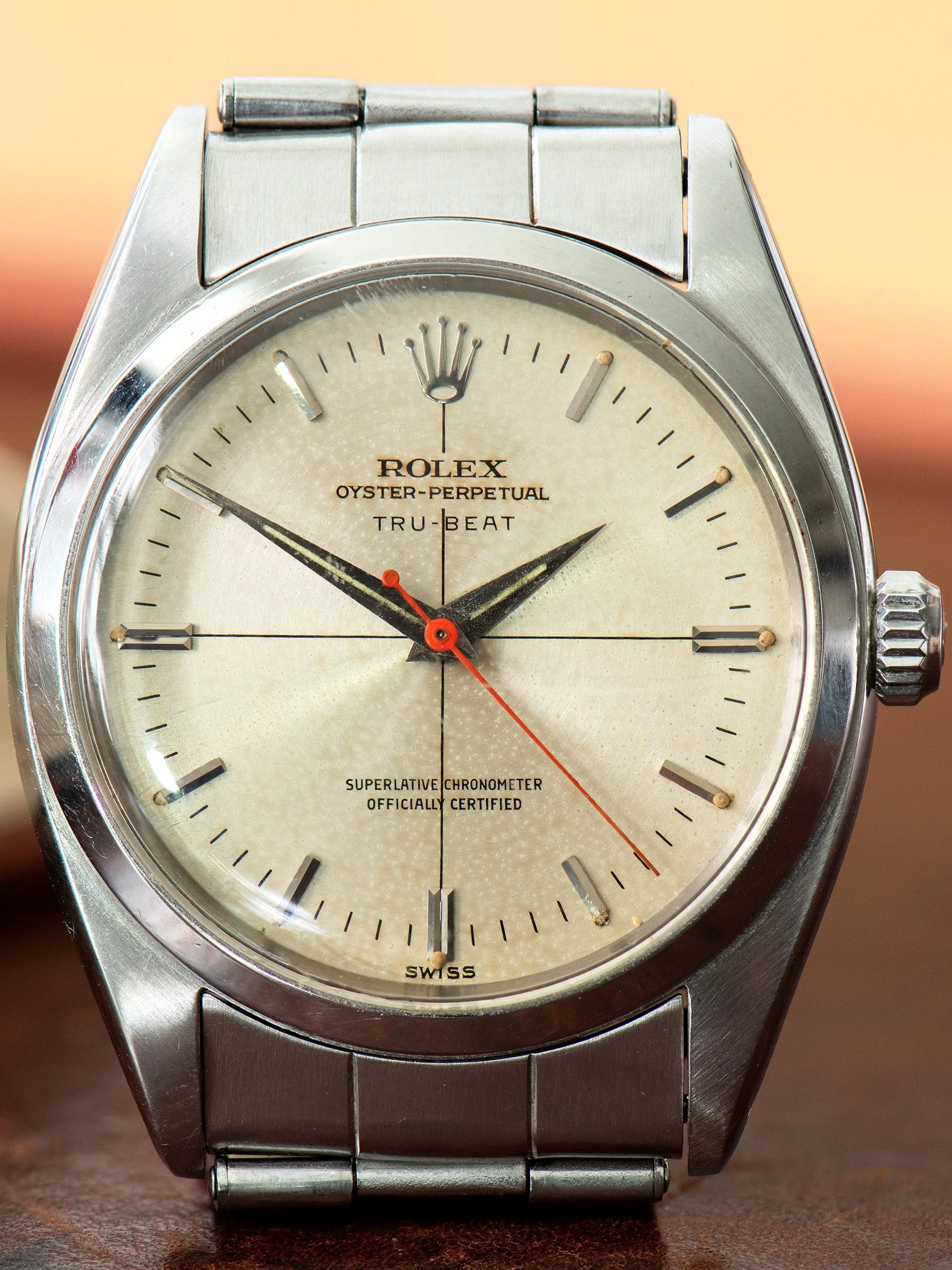 1956 Rolex Oyster-Perpetual Tru-Beat (Ref. 6556) "Crosshair Dial"