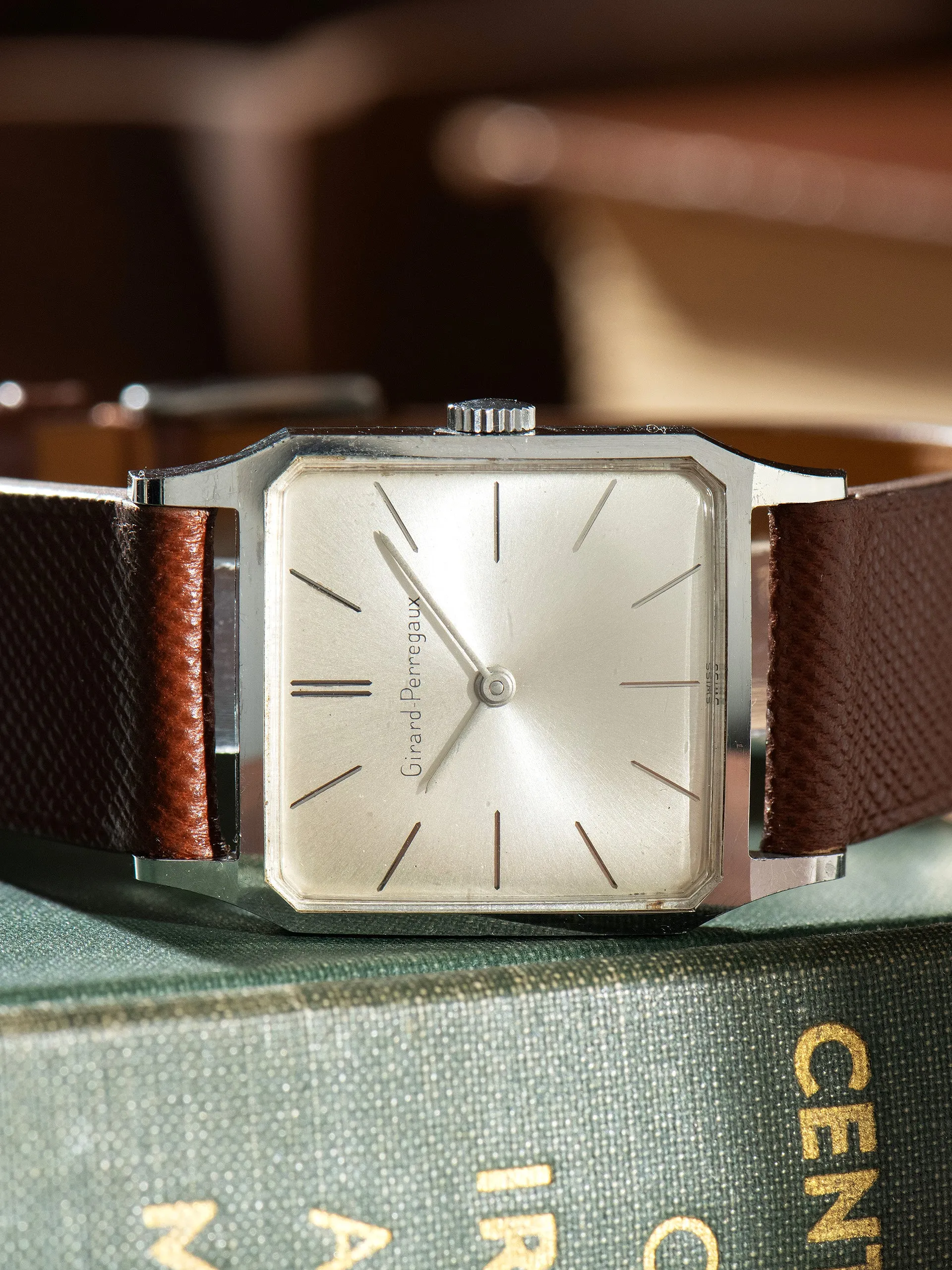1960s Girard Perregaux Stainless Steel Square Dress Watch