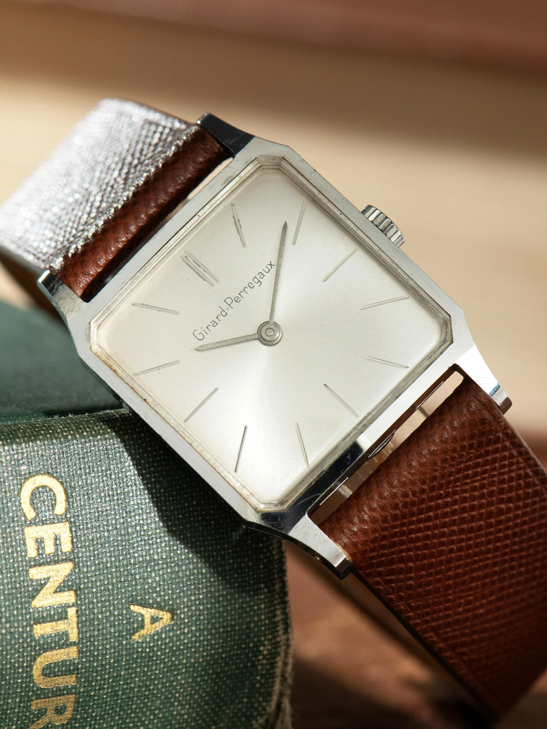 1960s Girard Perregaux Stainless Steel Square Dress Watch