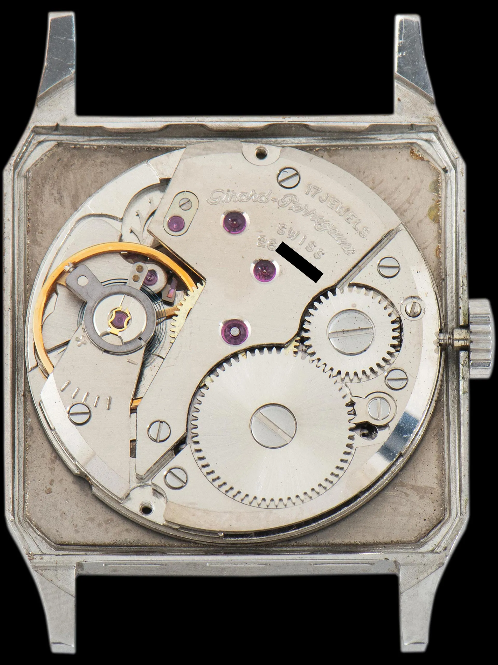 1960s Girard Perregaux Stainless Steel Square Dress Watch
