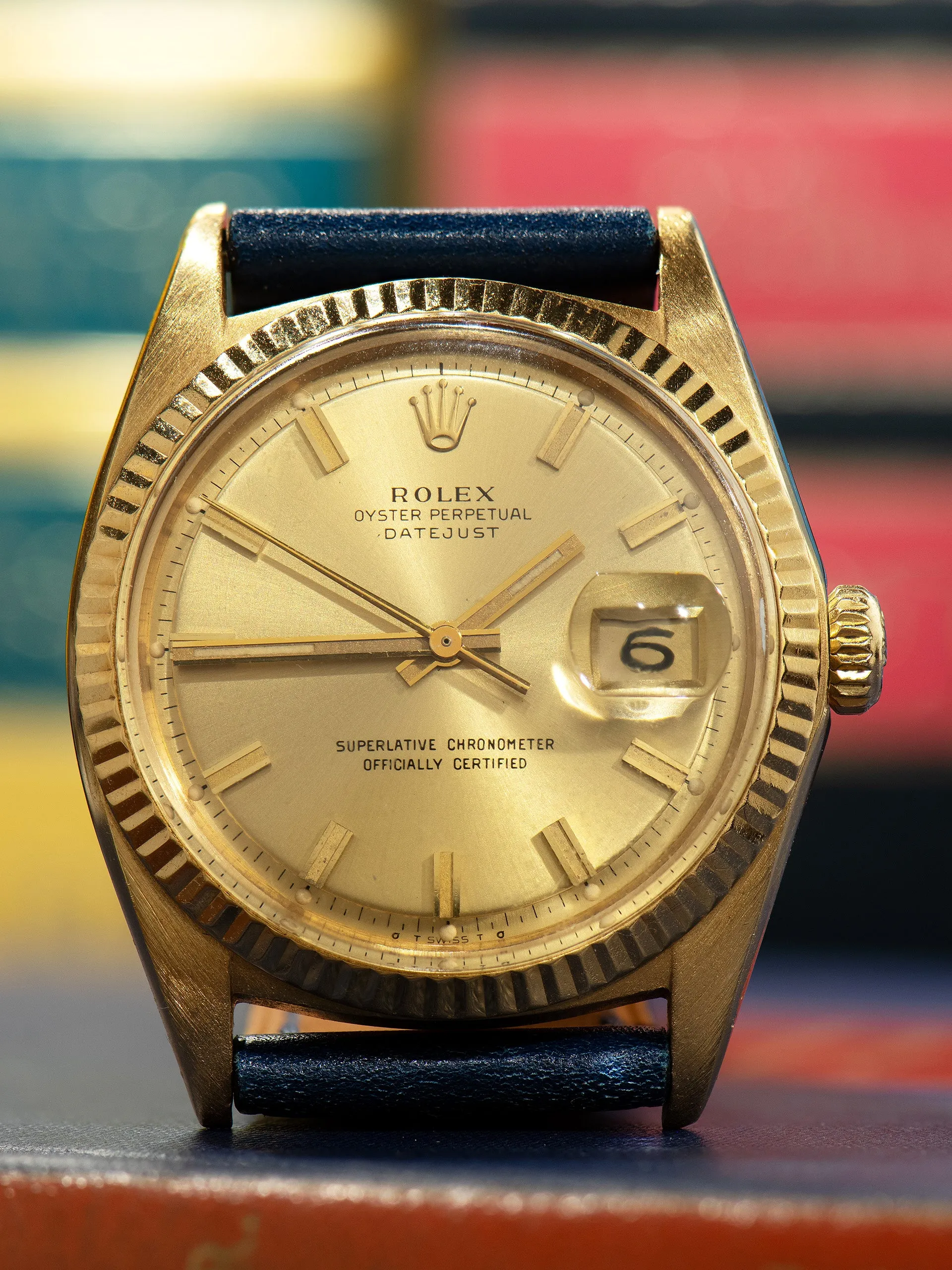 1969 Rolex Datejust 18K YG (Ref. 1601) Champagne "Wide Boy" Sigma Dial