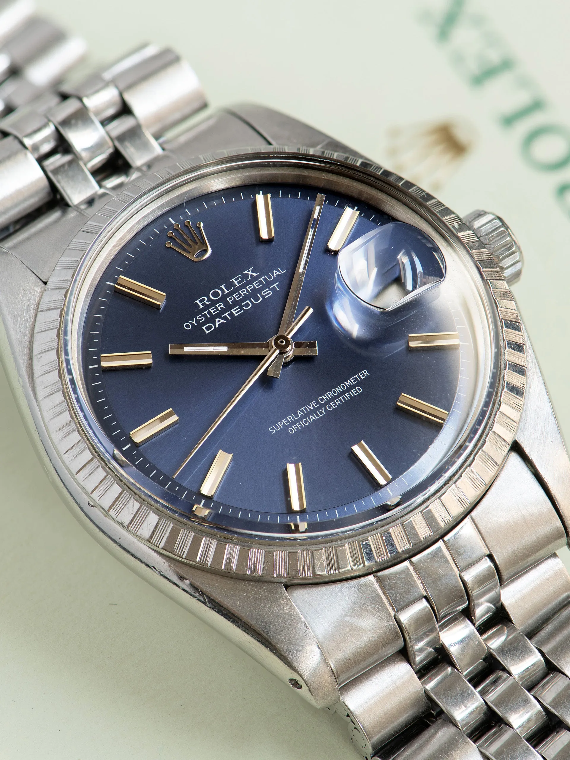1973 Rolex Datejust (Ref. 1603) Blue "Non-Luminous" Dial