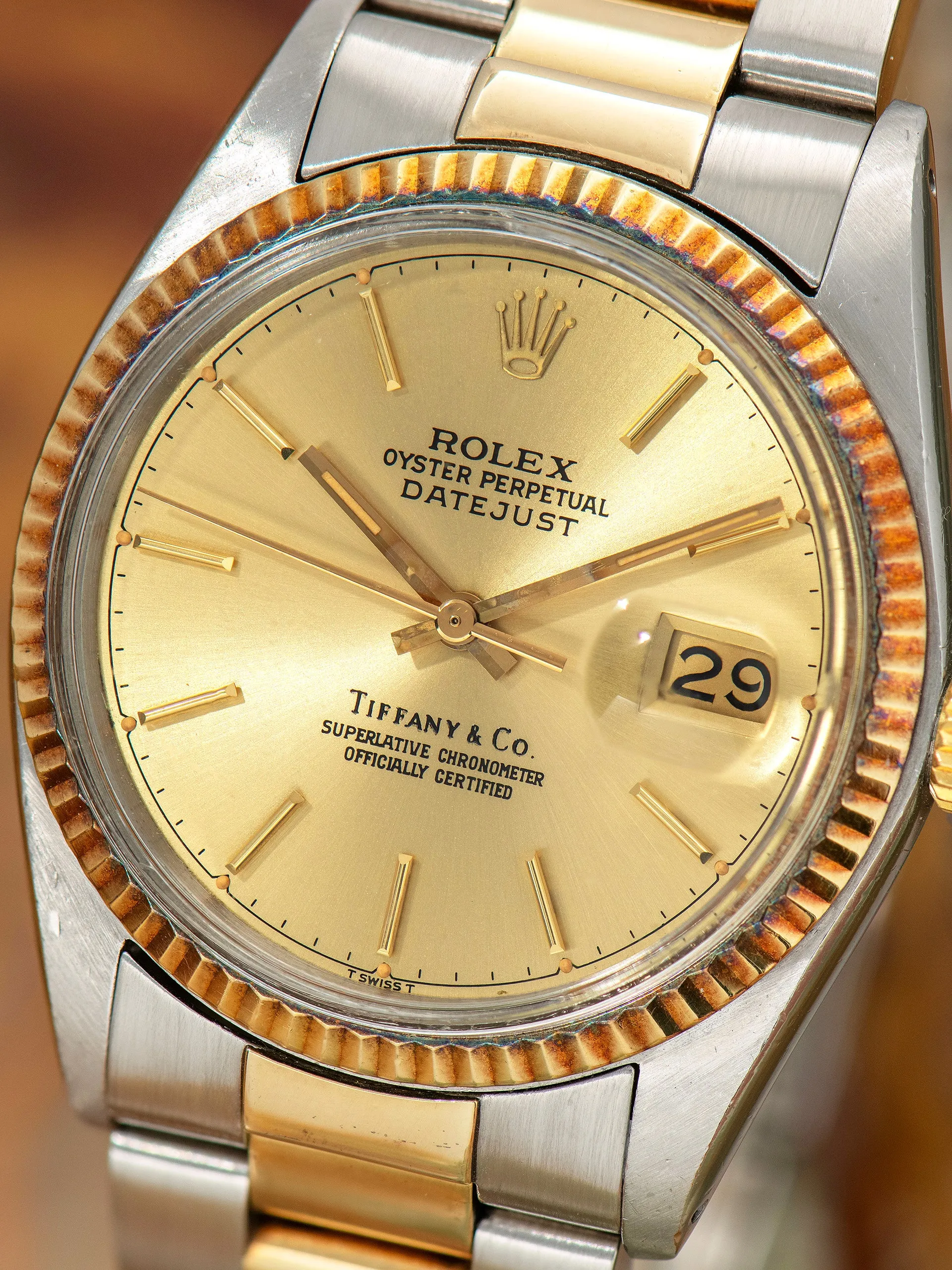 1978 Rolex Two-Tone Datejust (Ref. 16013) Champagne "Tiffany & Co." Dial