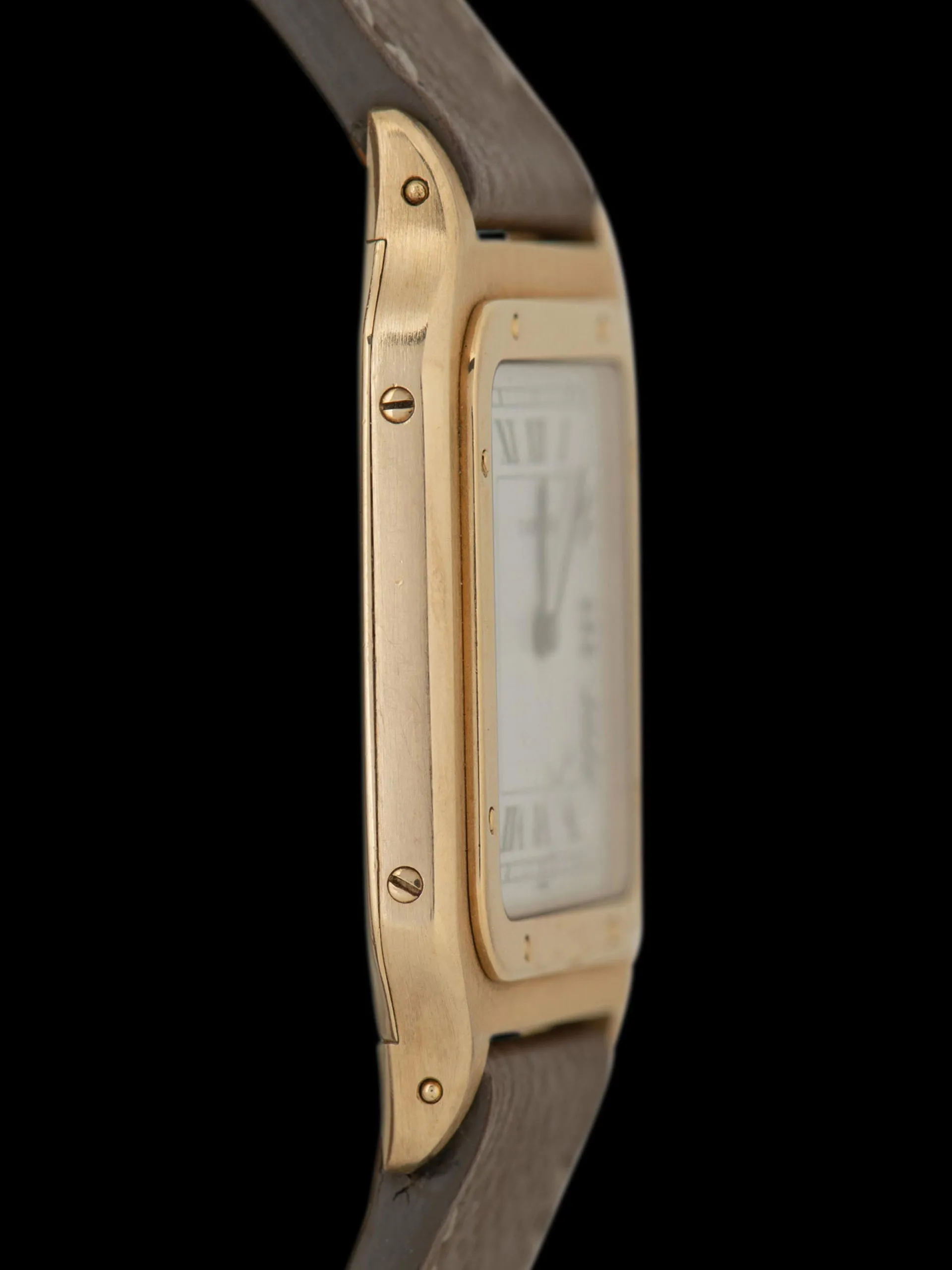 1980s Cartier Paris Santos-Dumont 18K YG (Ref. 96054) "Extra Plate"