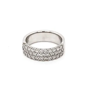 1ctw Diamond 3-Row Fashion Ring