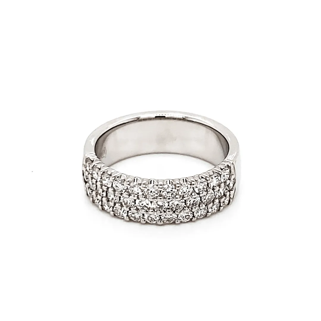 1ctw Diamond 3-Row Fashion Ring