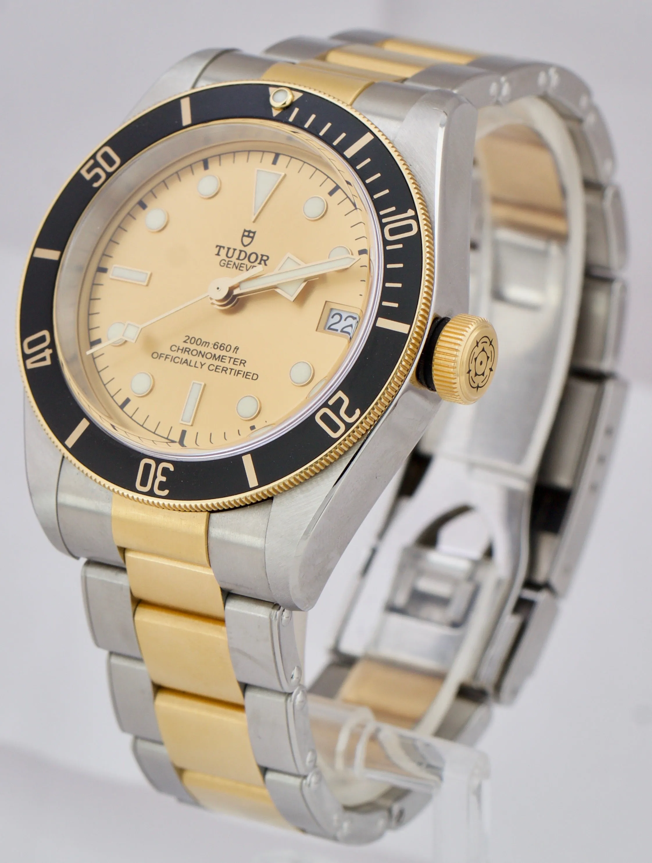 2020 Tudor Black Bay Heritage Two-Tone Stainless Black 41mm Watch 79733N B P SET