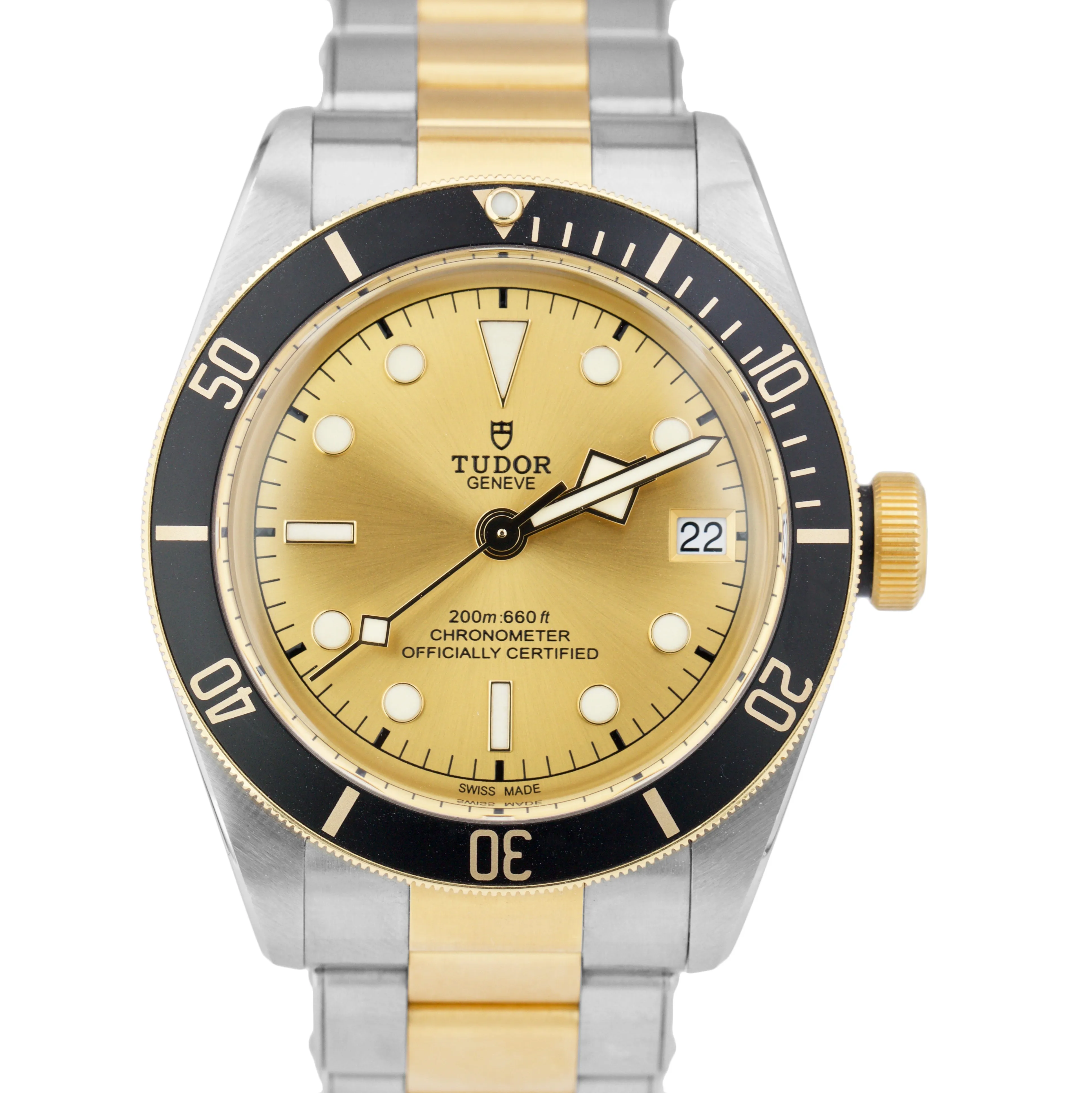 2020 Tudor Black Bay Heritage Two-Tone Stainless Black 41mm Watch 79733N B P SET