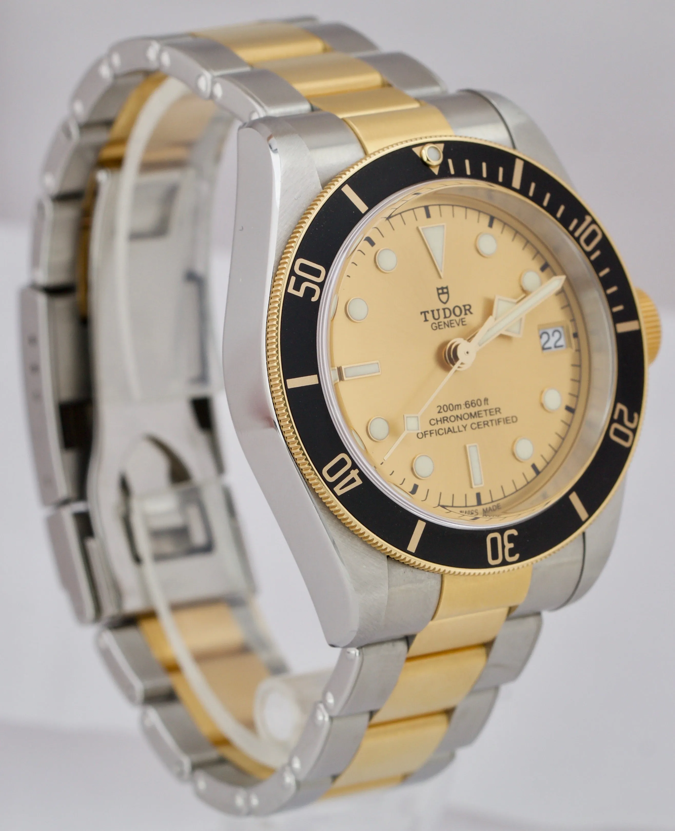 2020 Tudor Black Bay Heritage Two-Tone Stainless Black 41mm Watch 79733N B P SET
