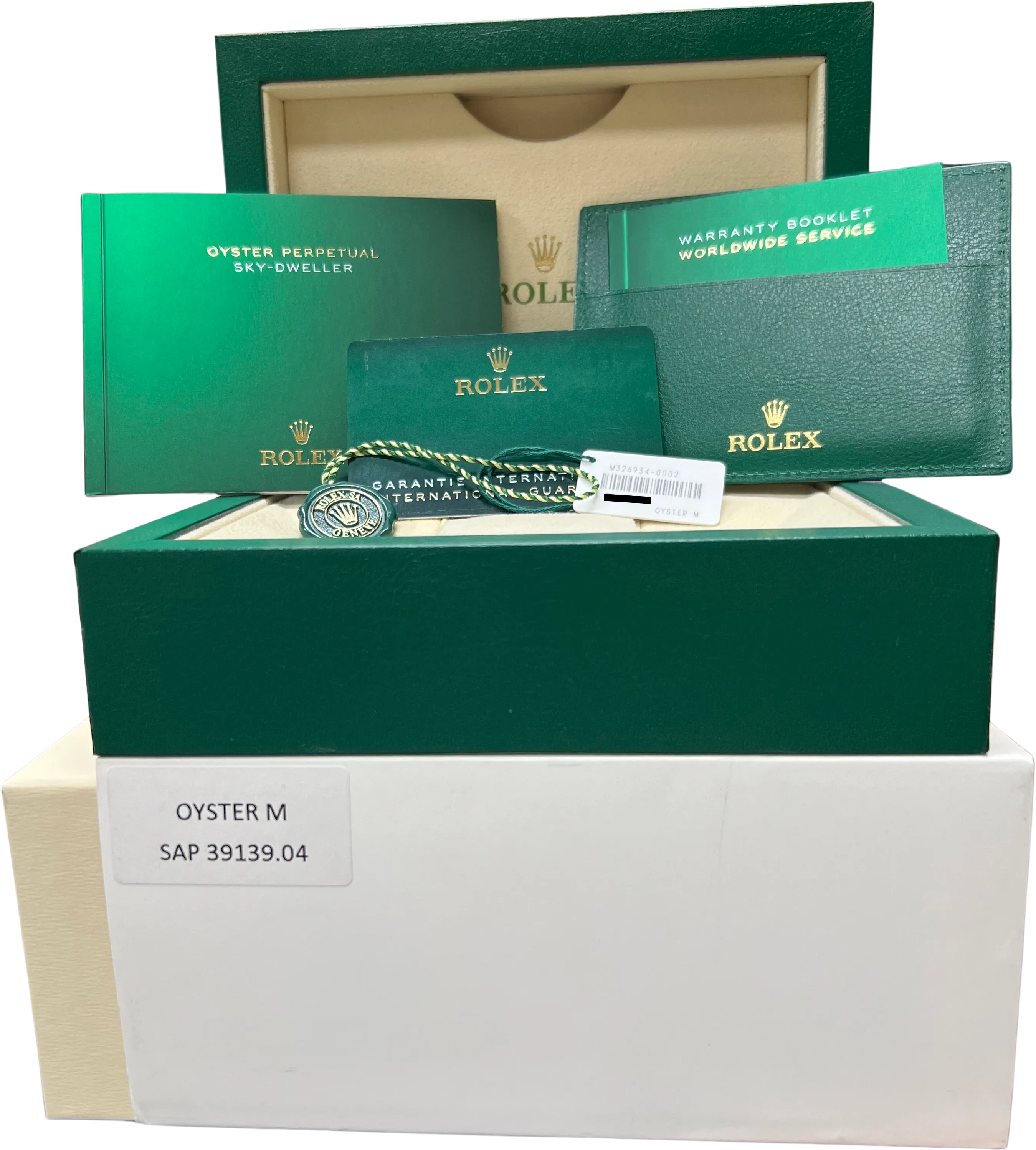 2022 NEW PAPERS Rolex Sky-Dweller WHITE 18K Gold Steel 42mm JUBILEE 326934 BOX