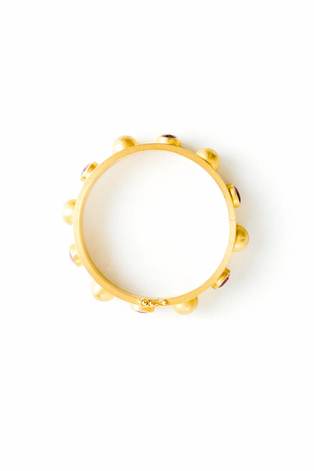 20K Yellow Gold Tourmaline Bangle
