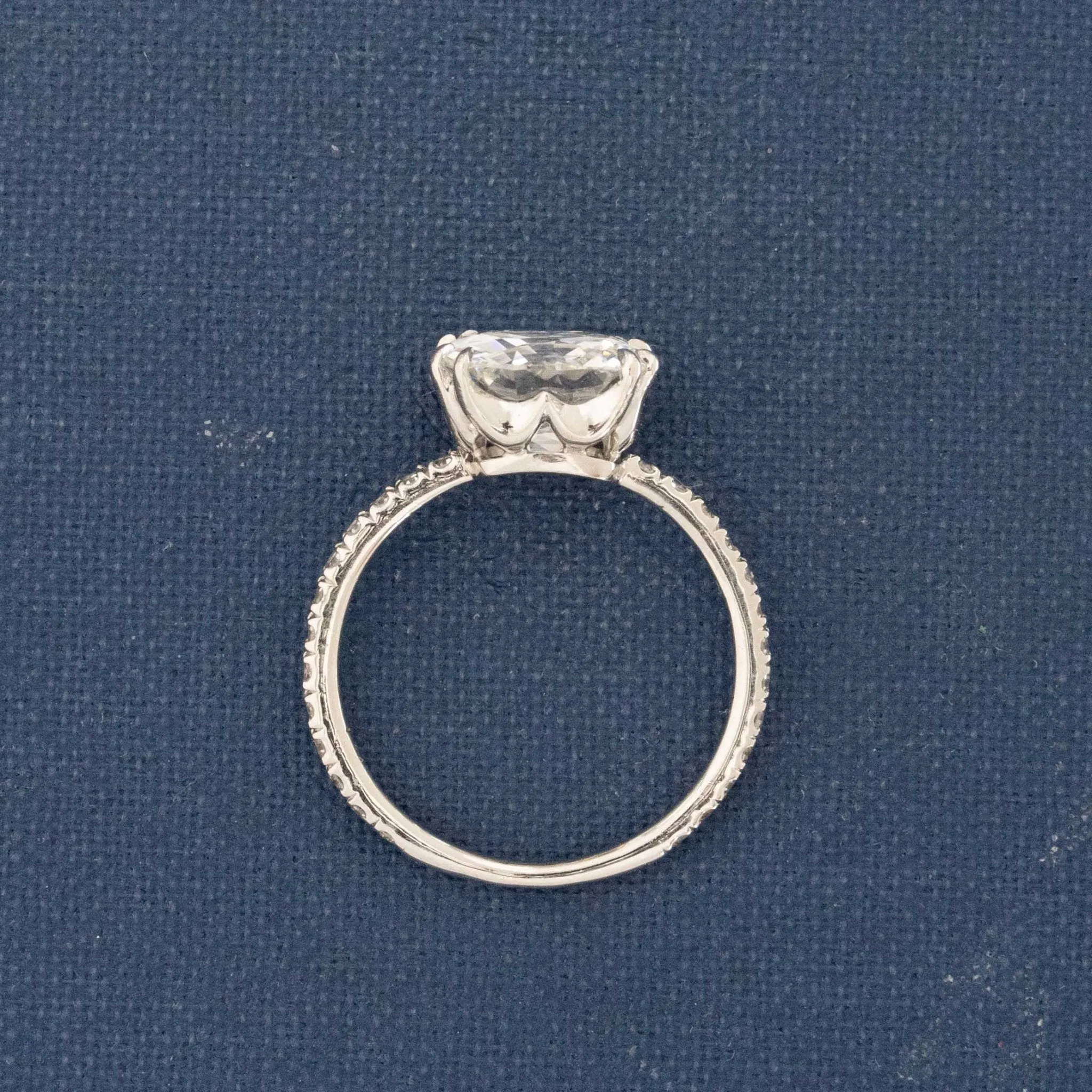 2.71ct Old Mine Cut Diamond Solitaire by Leon Mege