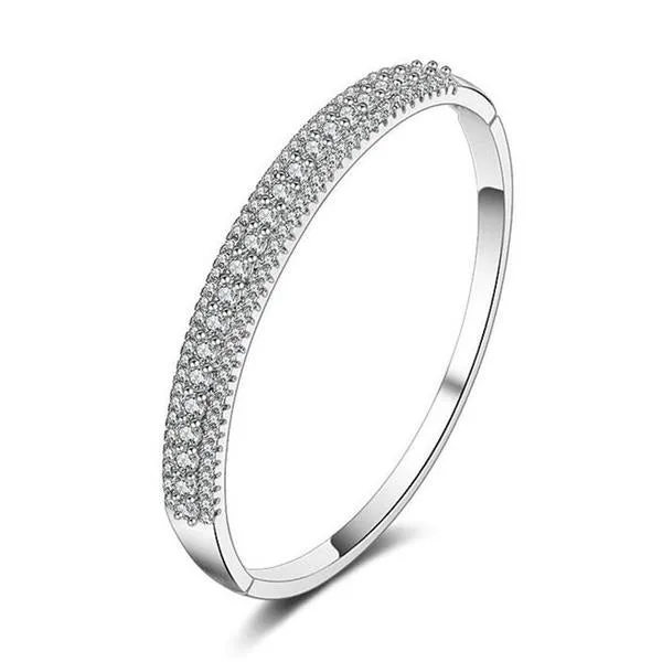 3 Circle Engagement White Gold Bracelet