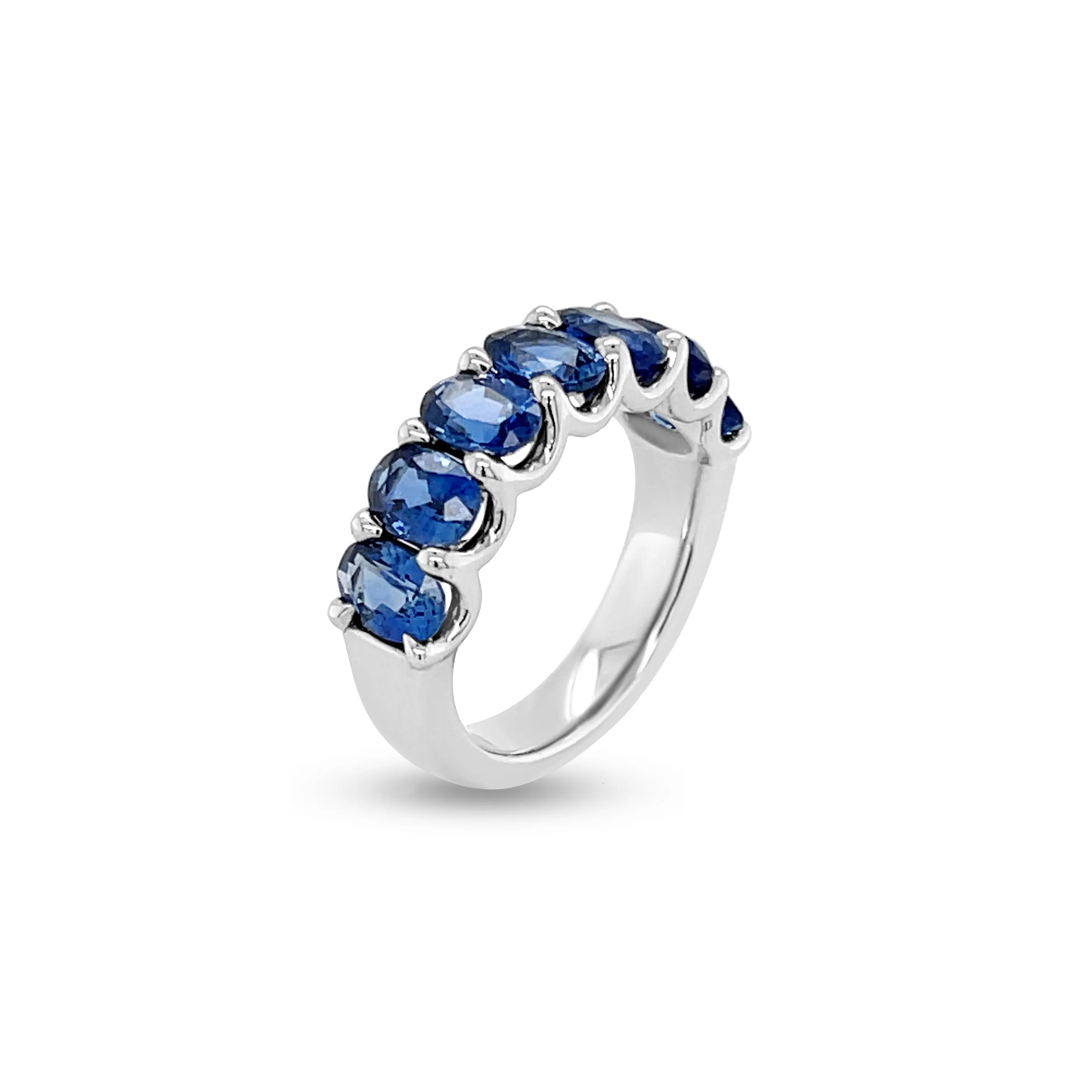 3.99 Carat Sapphire Gemstone Ring in 14k White Gold
