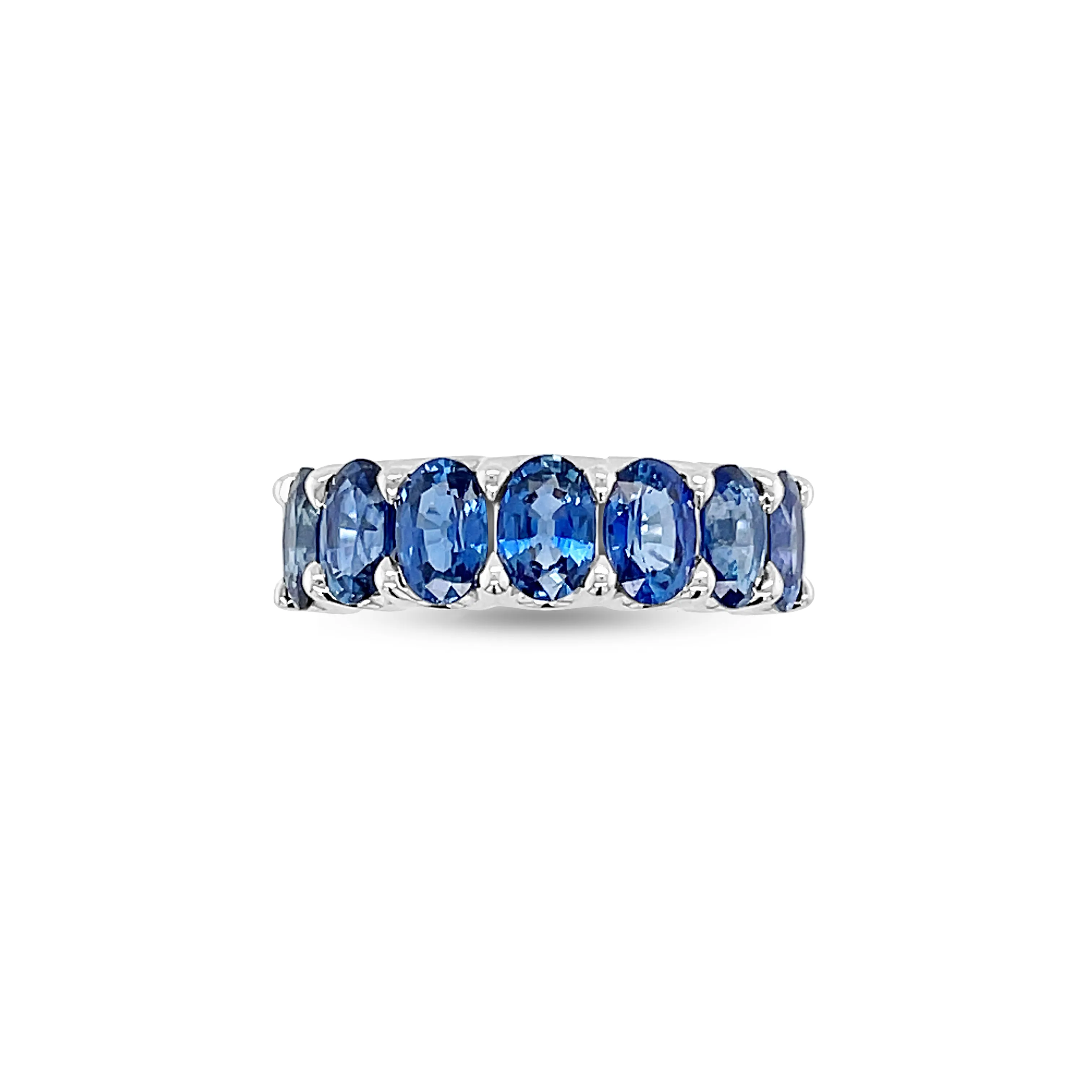 3.99 Carat Sapphire Gemstone Ring in 14k White Gold