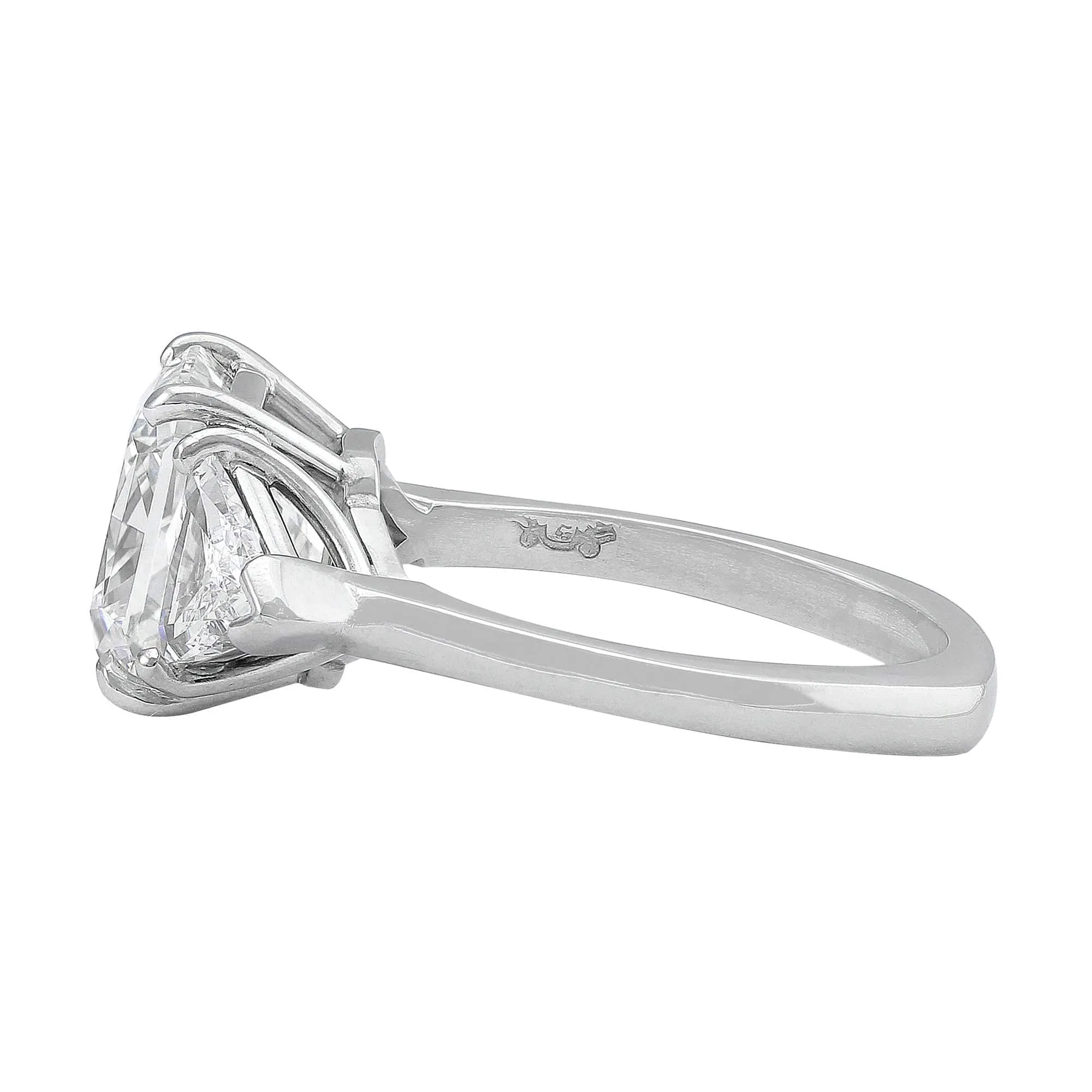 4.01ct Cushion Cut Diamond Platinum Ring