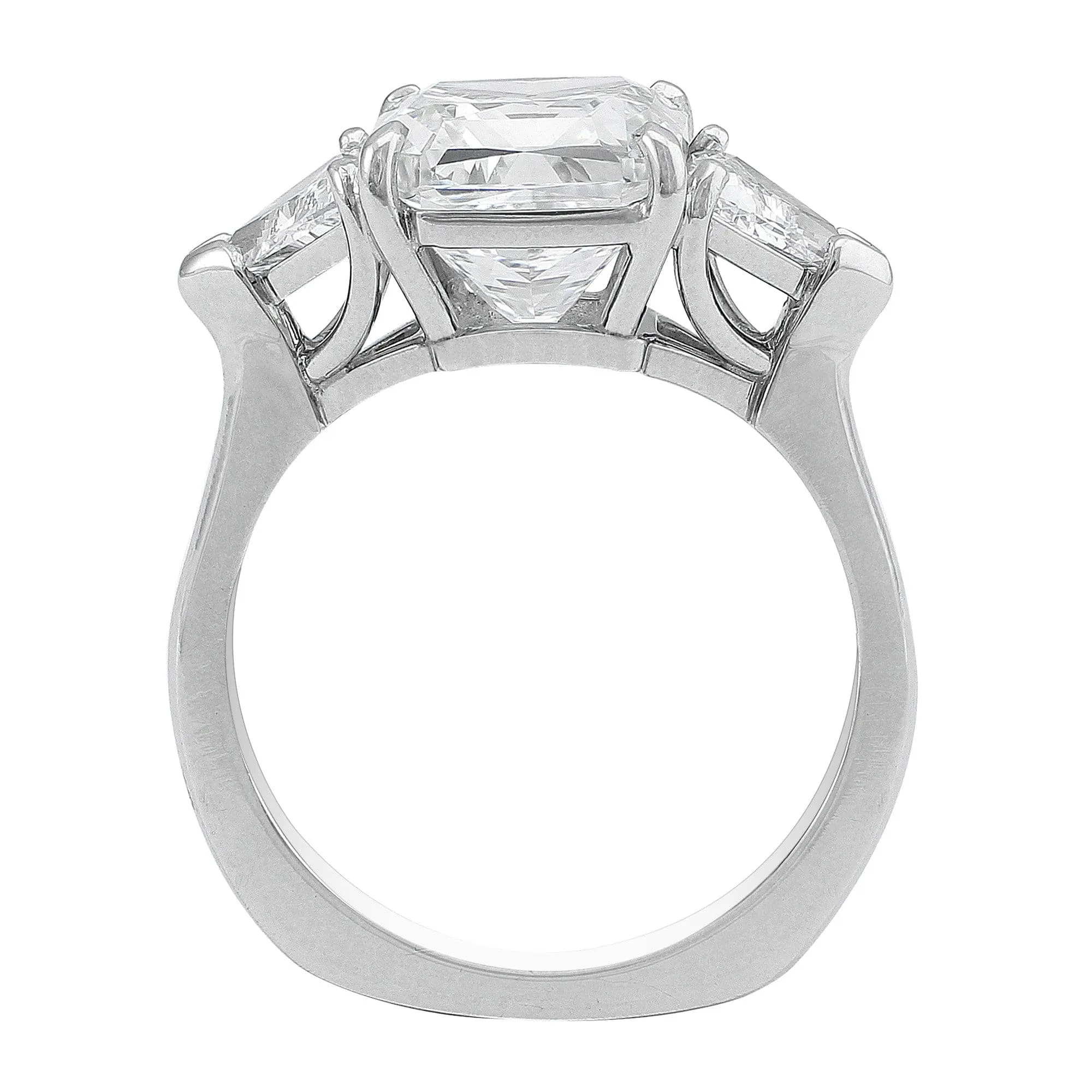 4.01ct Cushion Cut Diamond Platinum Ring