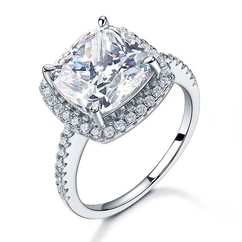 5.0 Ct Cushion-cut Diamond Engagement Ring