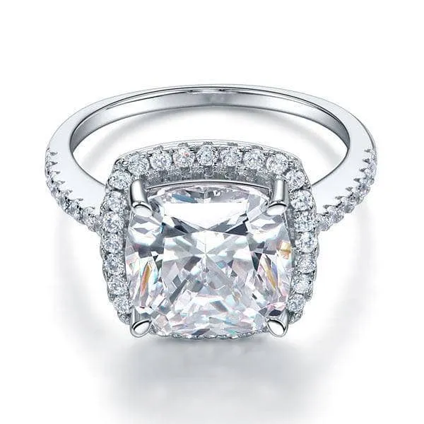 5.0 Ct Cushion-cut Diamond Engagement Ring