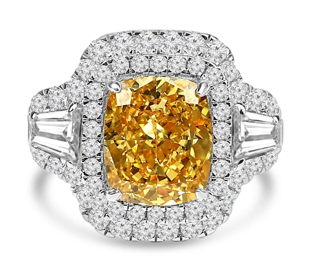5CT Cushion Diamond Veneer Cubic Zirconia Ring. 800R202