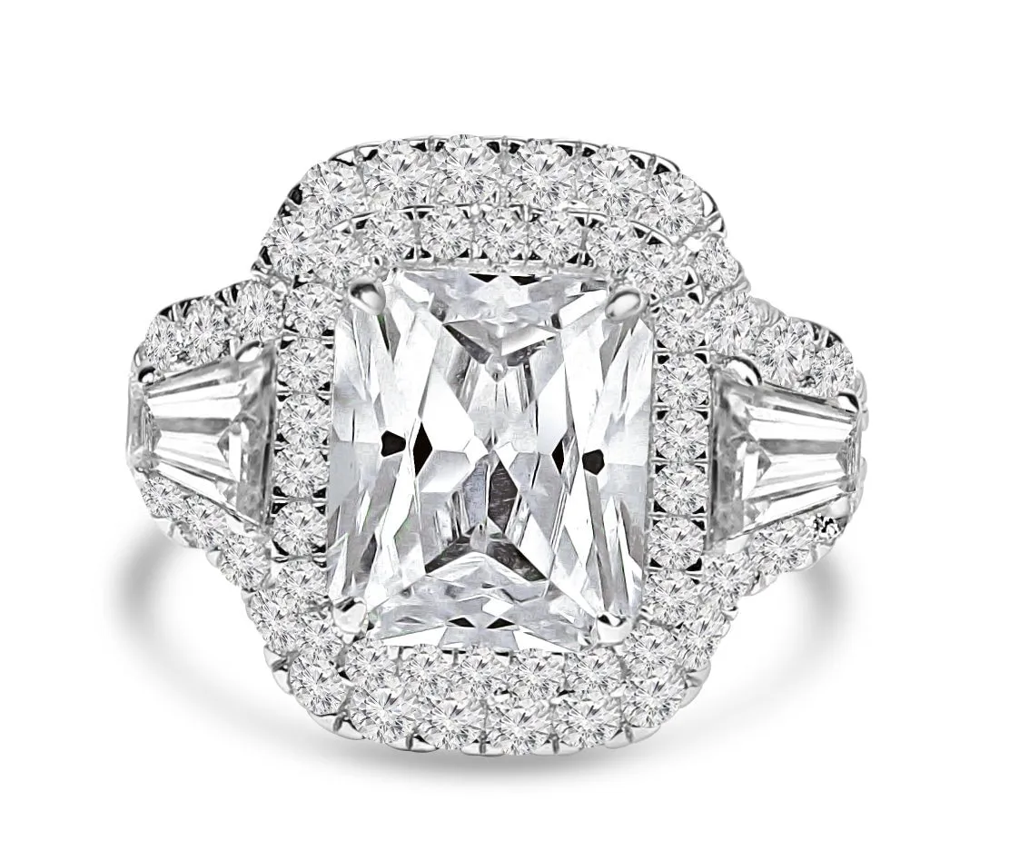 5CT Cushion Diamond Veneer Cubic Zirconia Ring. 800R202