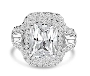 5CT Cushion Diamond Veneer Cubic Zirconia Ring. 800R202