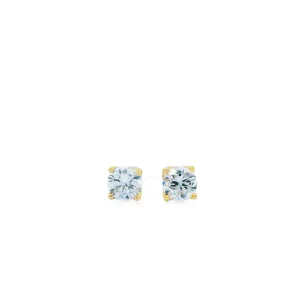 9ct Yellow Gold Round Lab Grown Diamond Earring Studs TDW= 0.25ct