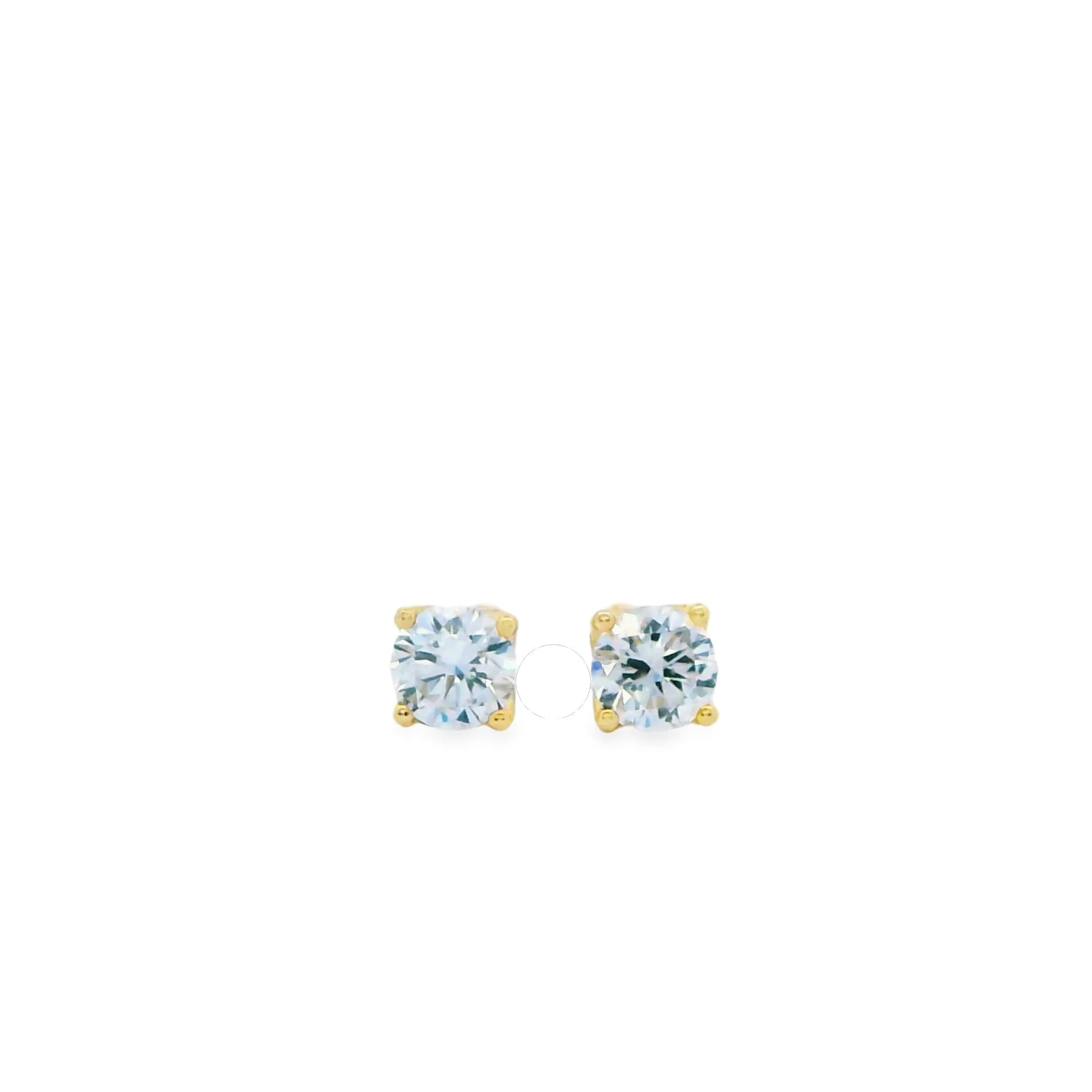 9ct Yellow Gold Round Lab Grown Diamond Earring Studs TDW= 0.25ct
