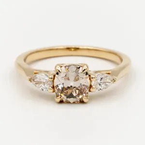 Acacia Antique Diamond Ring | .96ct Antique Old Mine Cut Diamond | 14k Yellow Gold