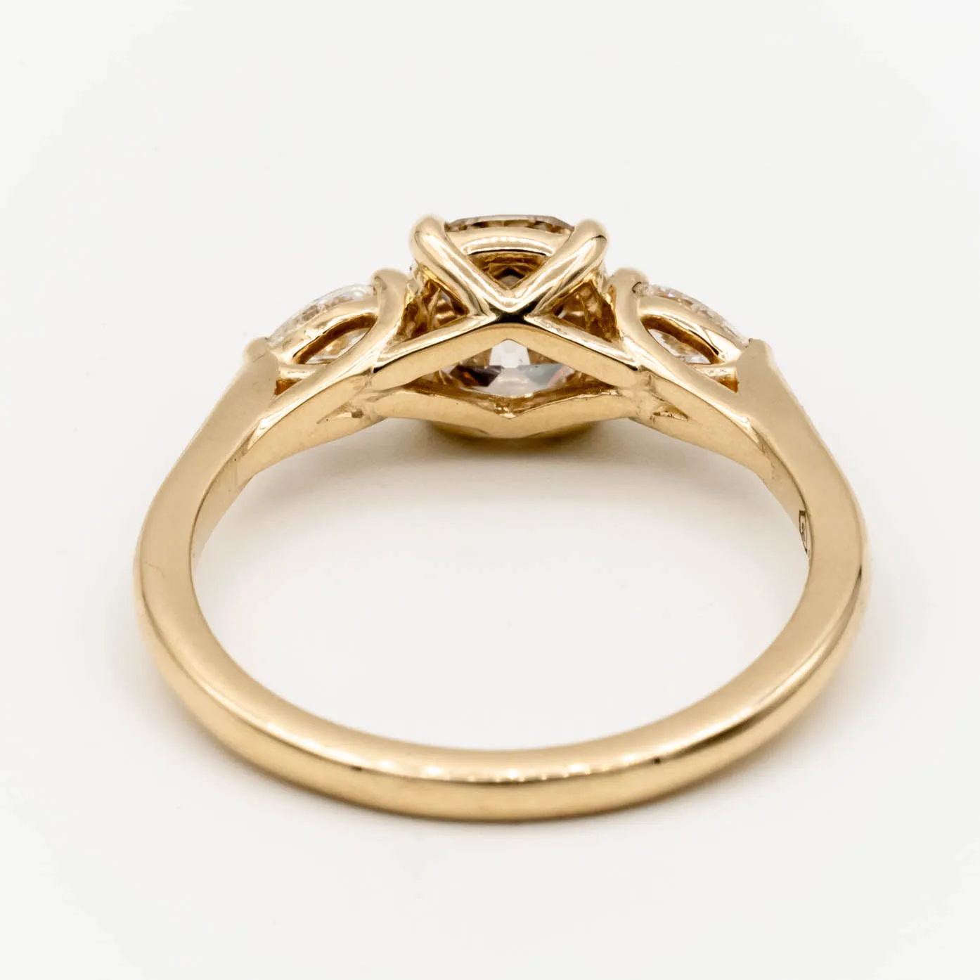 Acacia Antique Diamond Ring | .96ct Antique Old Mine Cut Diamond | 14k Yellow Gold