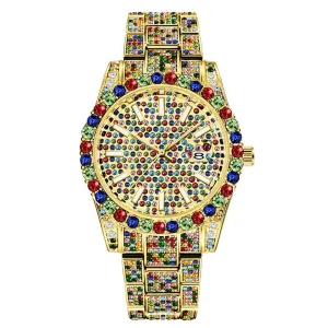 Alloy Band Hip Hop Diamond Wristwatch