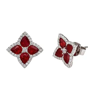 Amaryllis Ruby Stud Earrings