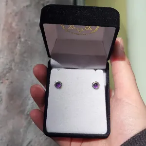 Amethyst studs